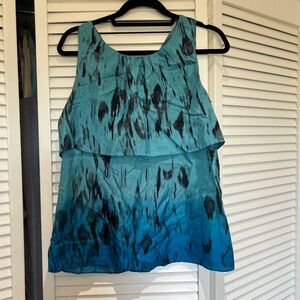 CAbi Silk Serene Ombre Tiered Tunic Size M